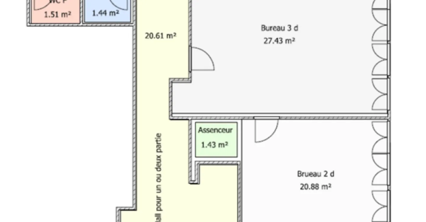 St-Imier, ideally located office / cabinet, surface from 27m2 - Photo 12 of 12
