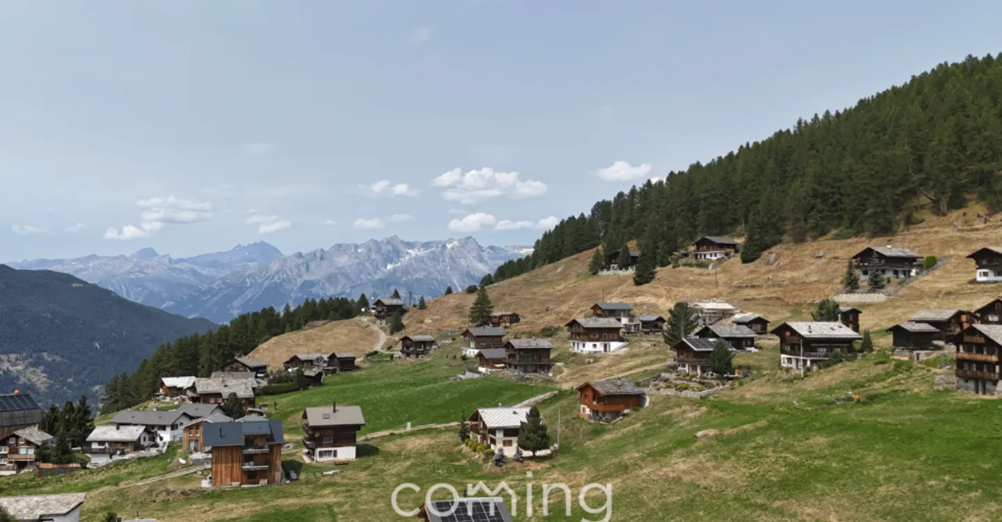 Il tuo terreno edificabile nelle Alpi vallesane - Gspon, soleggiato, alpino e con vista panoramica - Foto 1 di 8