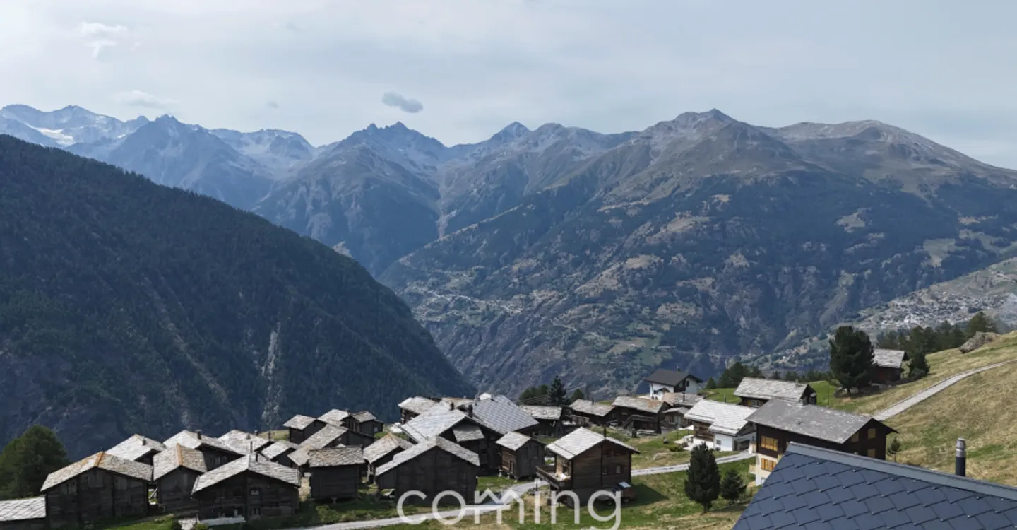Il tuo terreno edificabile nelle Alpi vallesane - Gspon, soleggiato, alpino e con vista panoramica - Foto 4 di 8
