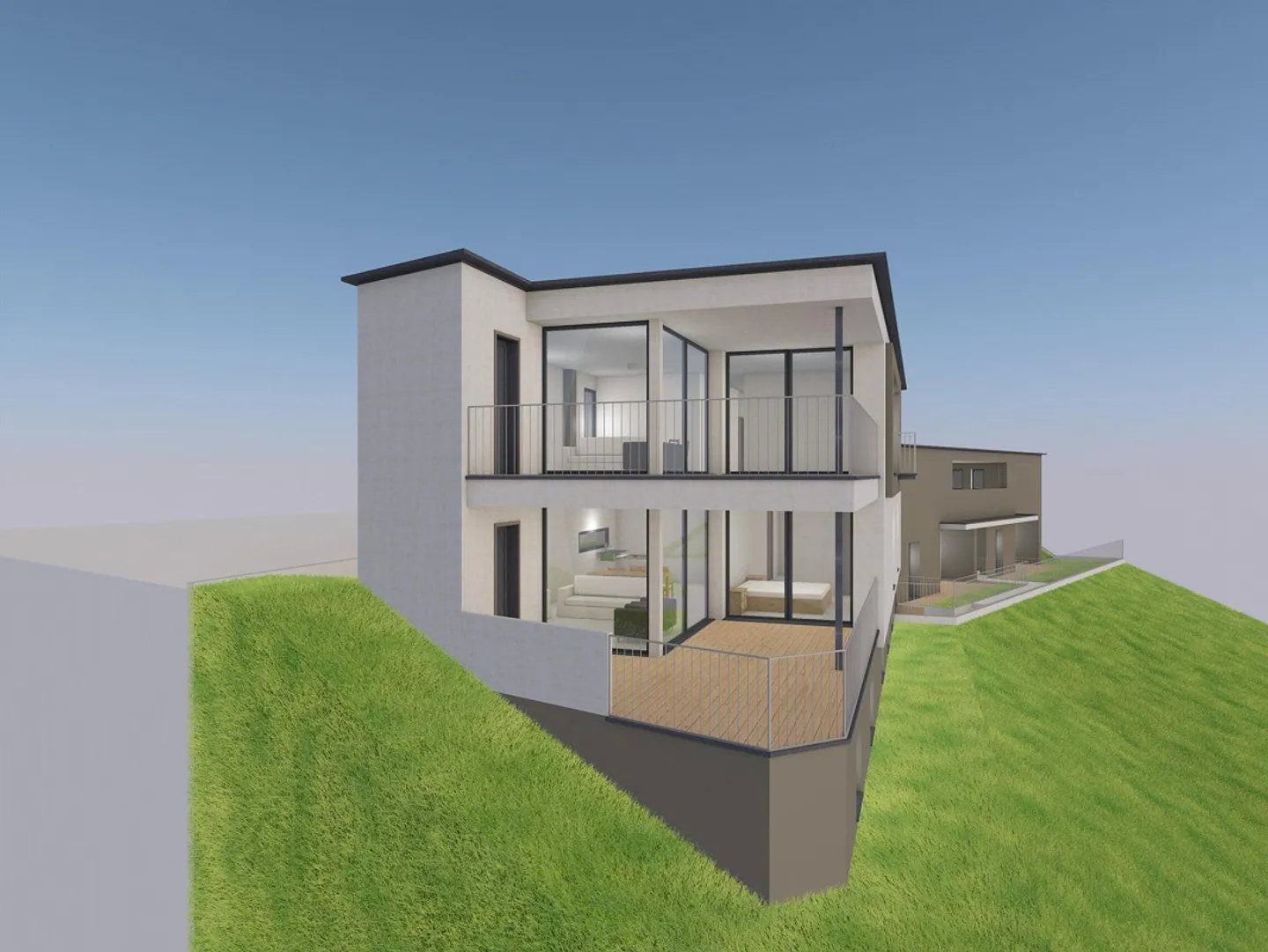 Großes und modernes 4.5-Zimmer-Wohnung mit Terrasse und Seeblick in Cademario - Foto 4 von 7