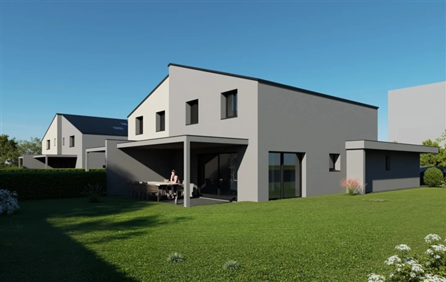 Development of 4 semi-detached houses with 4.5 and 5.5 rooms in Collombey - Photo 2 of 13