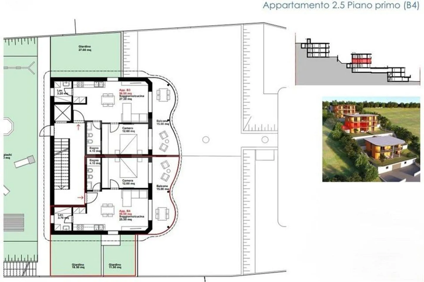 Neubauwohnung mit spektakulärem Blick (Wohnung B4) - Foto 5 von 13