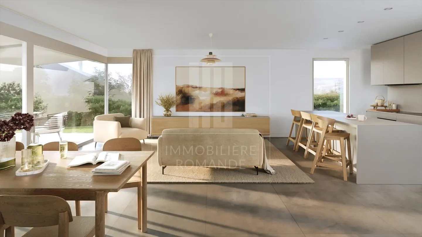 5,5-Zimmer Doppelhaushälfte in unmittelbarer Nähe von Lausanne - Foto 4 von 6