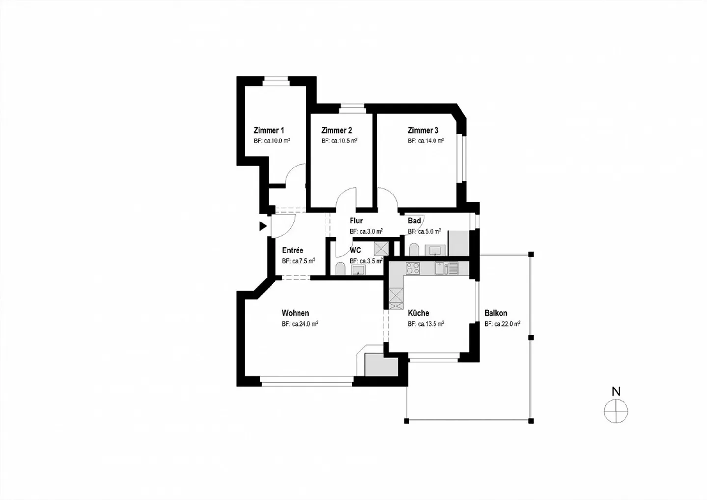 Helle 4,5 Zimmer Wohnung mit sonniger Weitsicht (inkl. Garage) - Foto 12 von 12