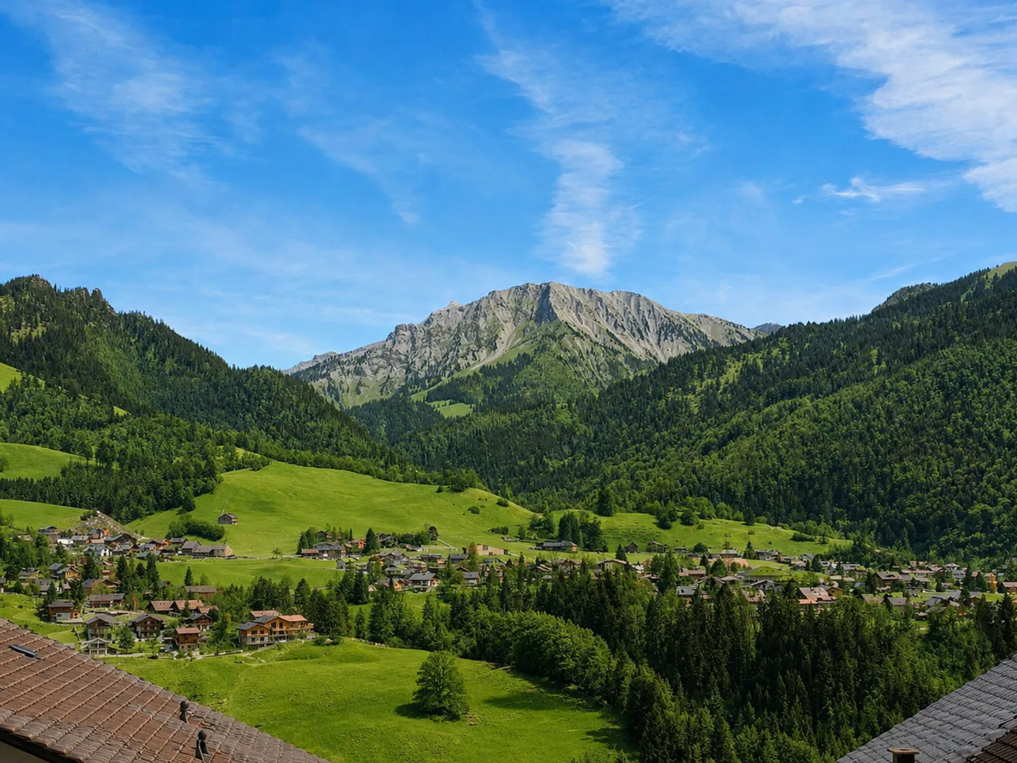Ein Garten mit Blick auf die Berge – 3,5 Zimmer mit Terrasse und freiem Blick in Cerniat - Foto 9 von 12