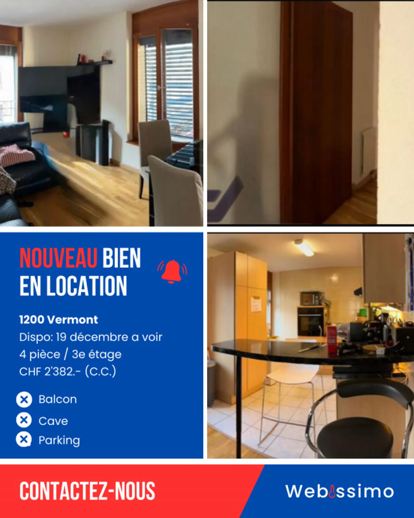 Lease takeover - 4 rooms 5 minutes from the lake - Geneva - Photo 1 of 3