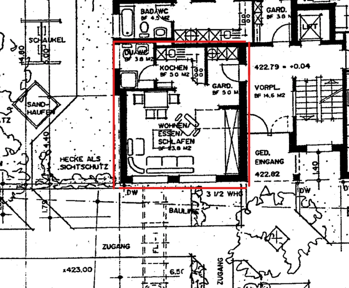 Appartamento 1,5 locali in un quartiere residenziale ben tenuto - Foto 5 di 5