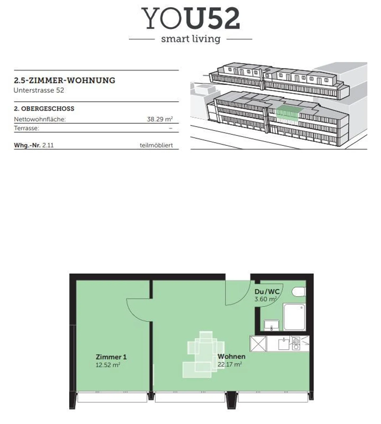 möblierte Wohnung an fantastischer Lage - Foto 8 von 8