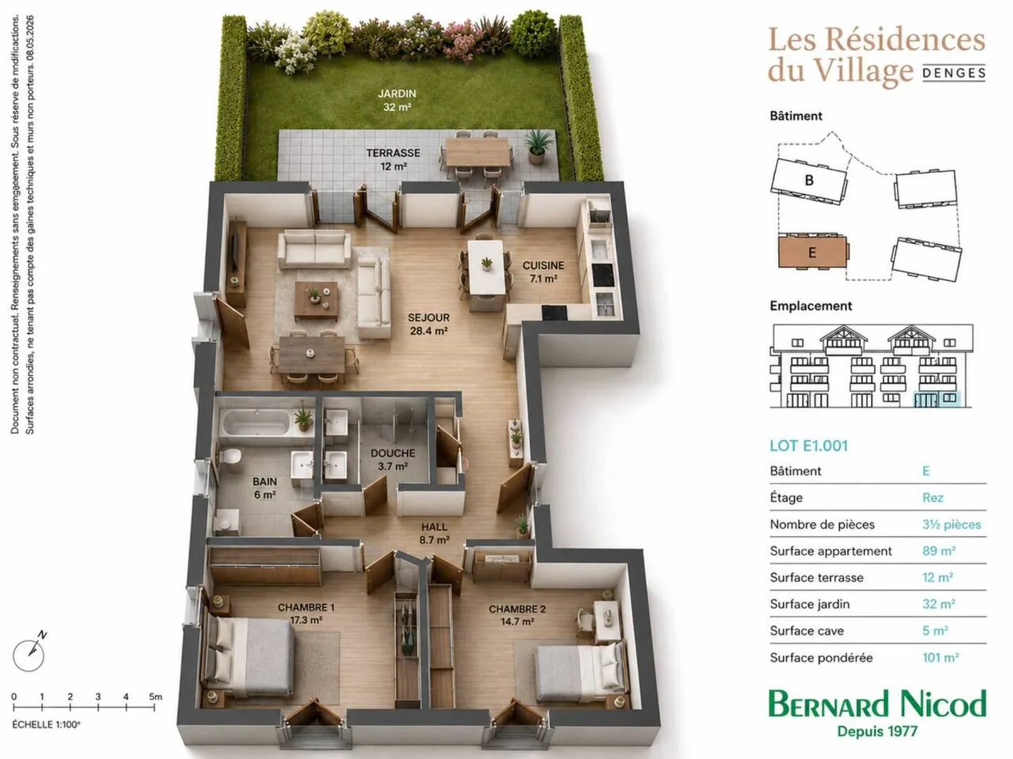 Denges  Appartements neufs Minergie | 3.5 pièces avec jardin et terrasse - Foto 1 von 6