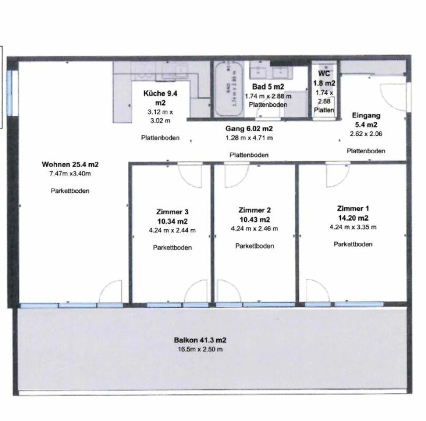 Renovated 4.5-room apartment with spacious balcony, lift and garage... - Photo 16 of 16