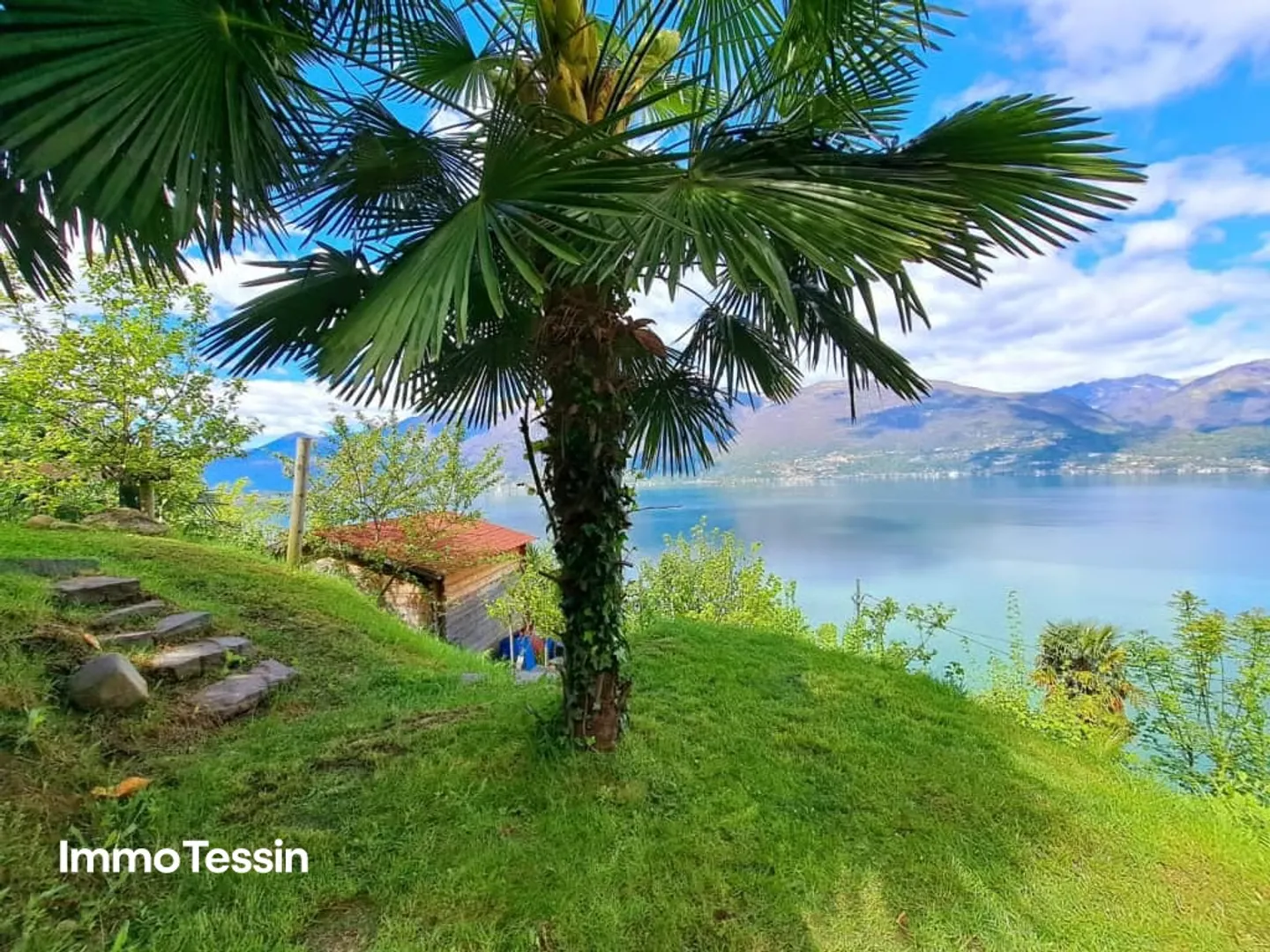 RARITÀ: Villa moderna con 2 appartamenti e terreno edificabile con vista unica sul Lago Maggiore a perdita d'occhio - Foto 4 di 13
