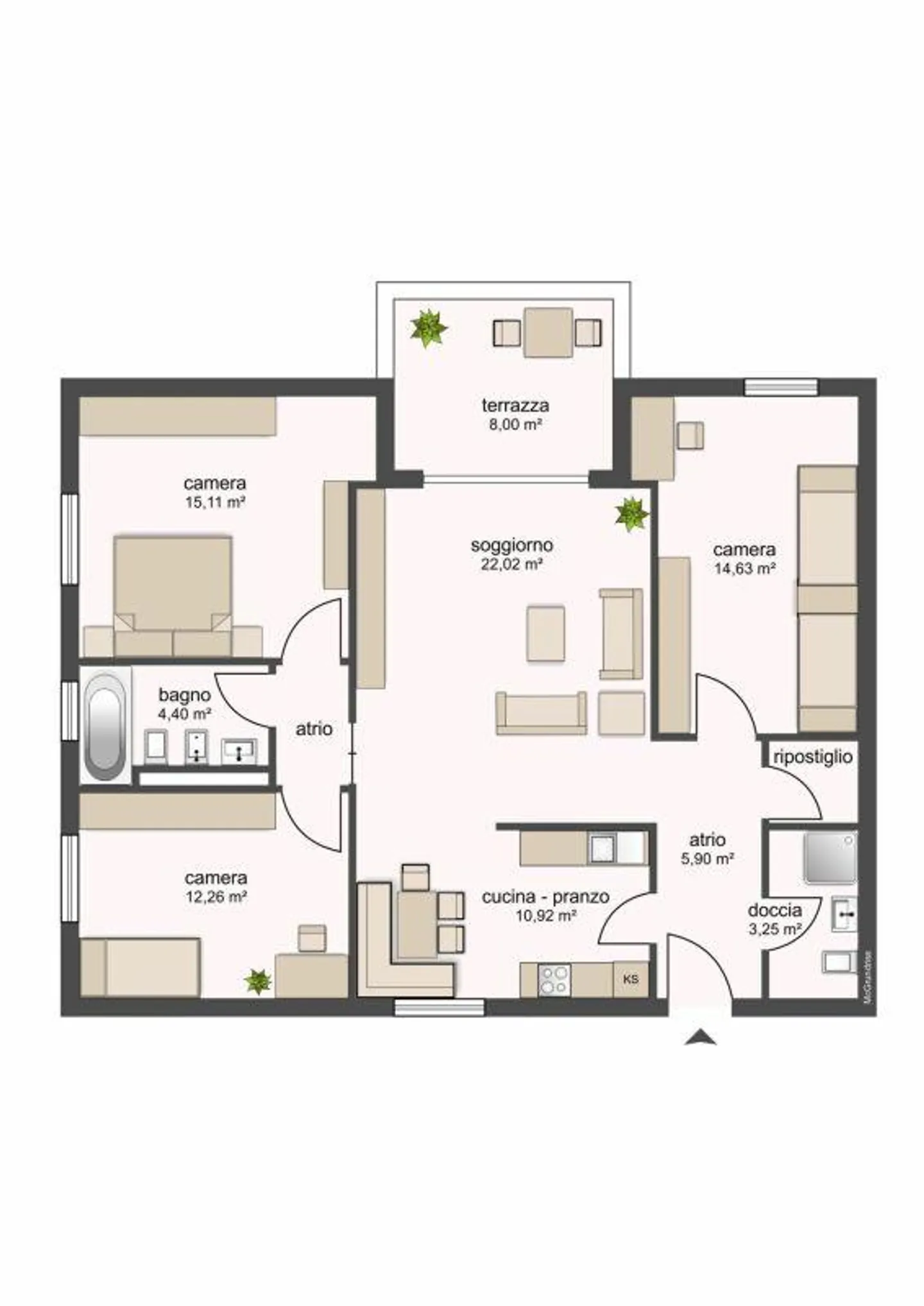 0200, Morbio Inferiore, Via Ghitello 4a, Wohnung Nr. 0061 - Foto 2 von 18