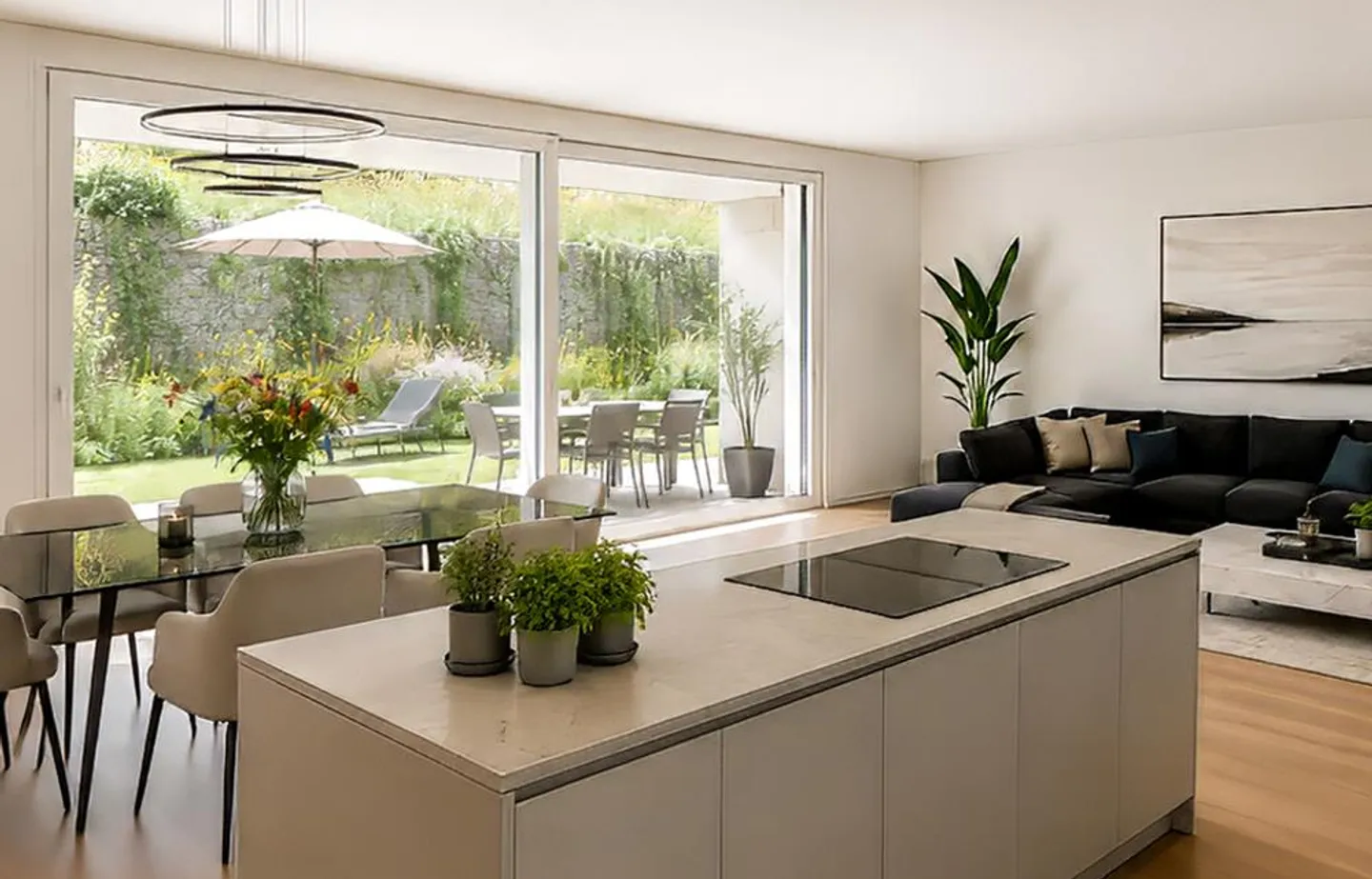 Grande appartement de jardin 3.5 pièces avec une disposition parfaite des pièces (Top A... - Photo 2 sur 7