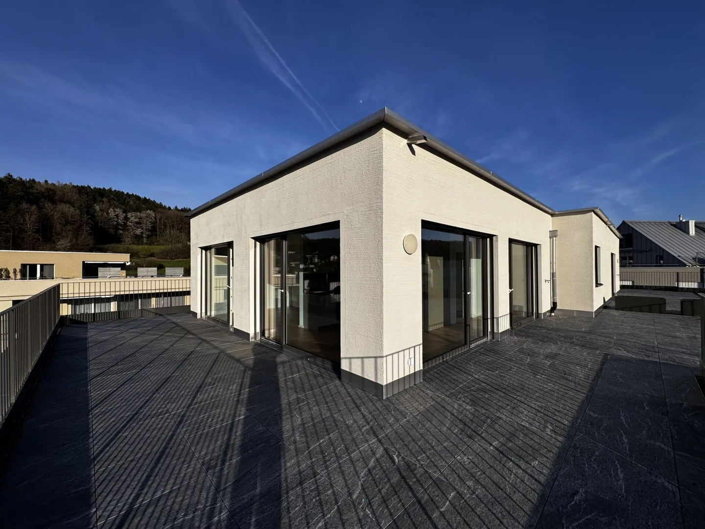 Vivre avec une vue - Appartement penthouse stylé de 3,5 pièces dans la verdure - Photo 7 sur 11