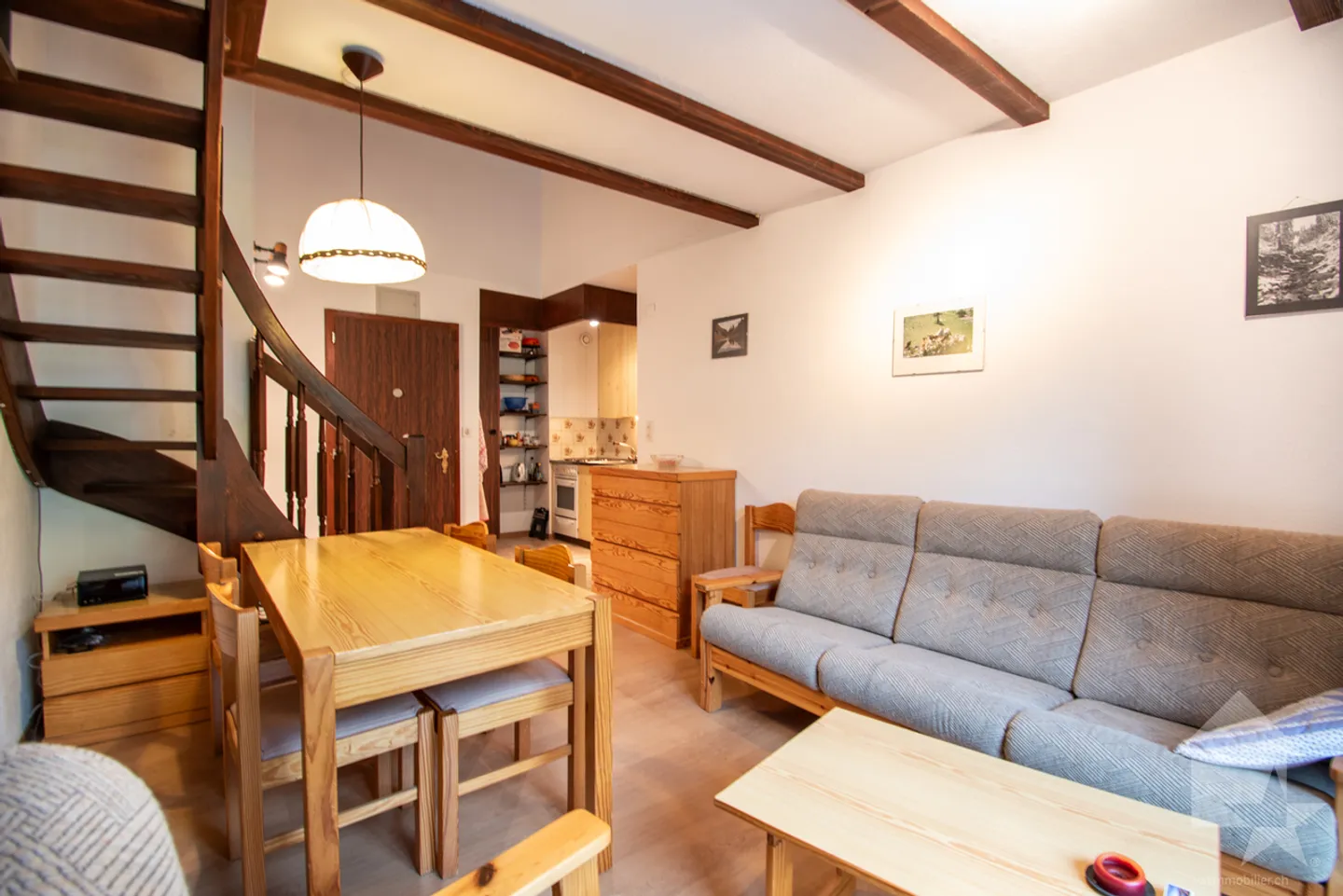 Torgon, renovated 3.5-room duplex in the Cleuset building - Photo 1 of 13