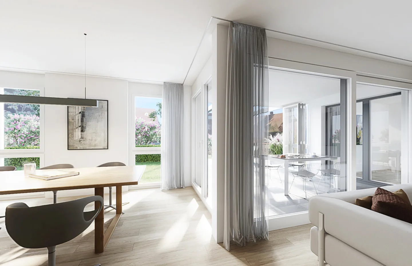 Appartement de 3½ pièces au rez-de-chaussée avec jardin d'hiver, patio et jardin - Photo 13 sur 23