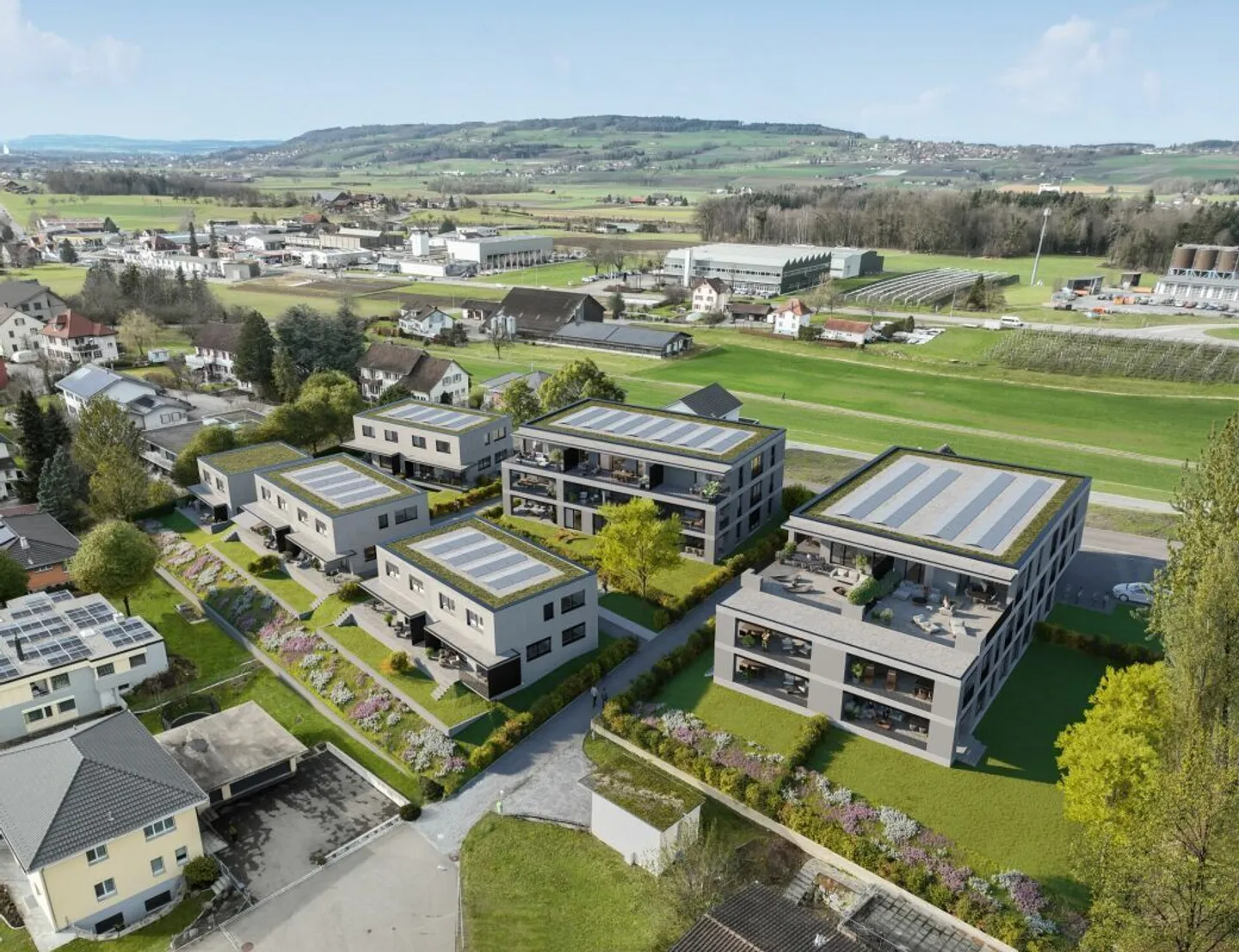 NEUBAU: 4.5-Zi. Gartenwohnung mit gedecktem Sitzplatz und riesiger Grünfläche - Foto 5 von 5