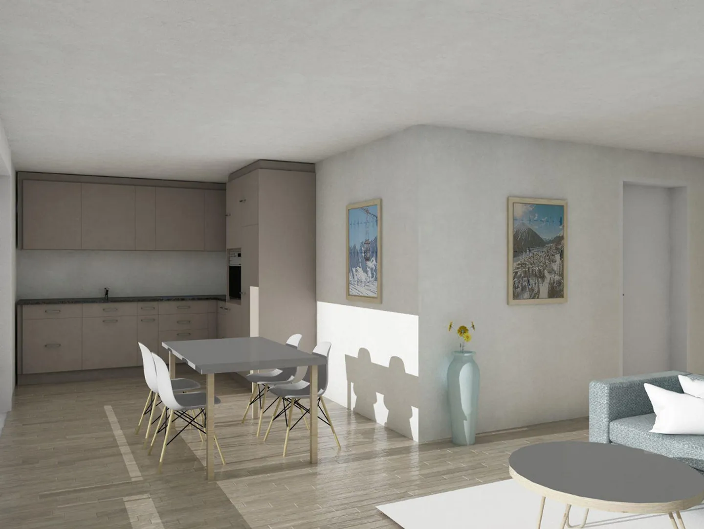 Appartamento di 3.5 locali in prima occupazione con vista lago e montagna (affitto annuale) - Foto 2 di 4
