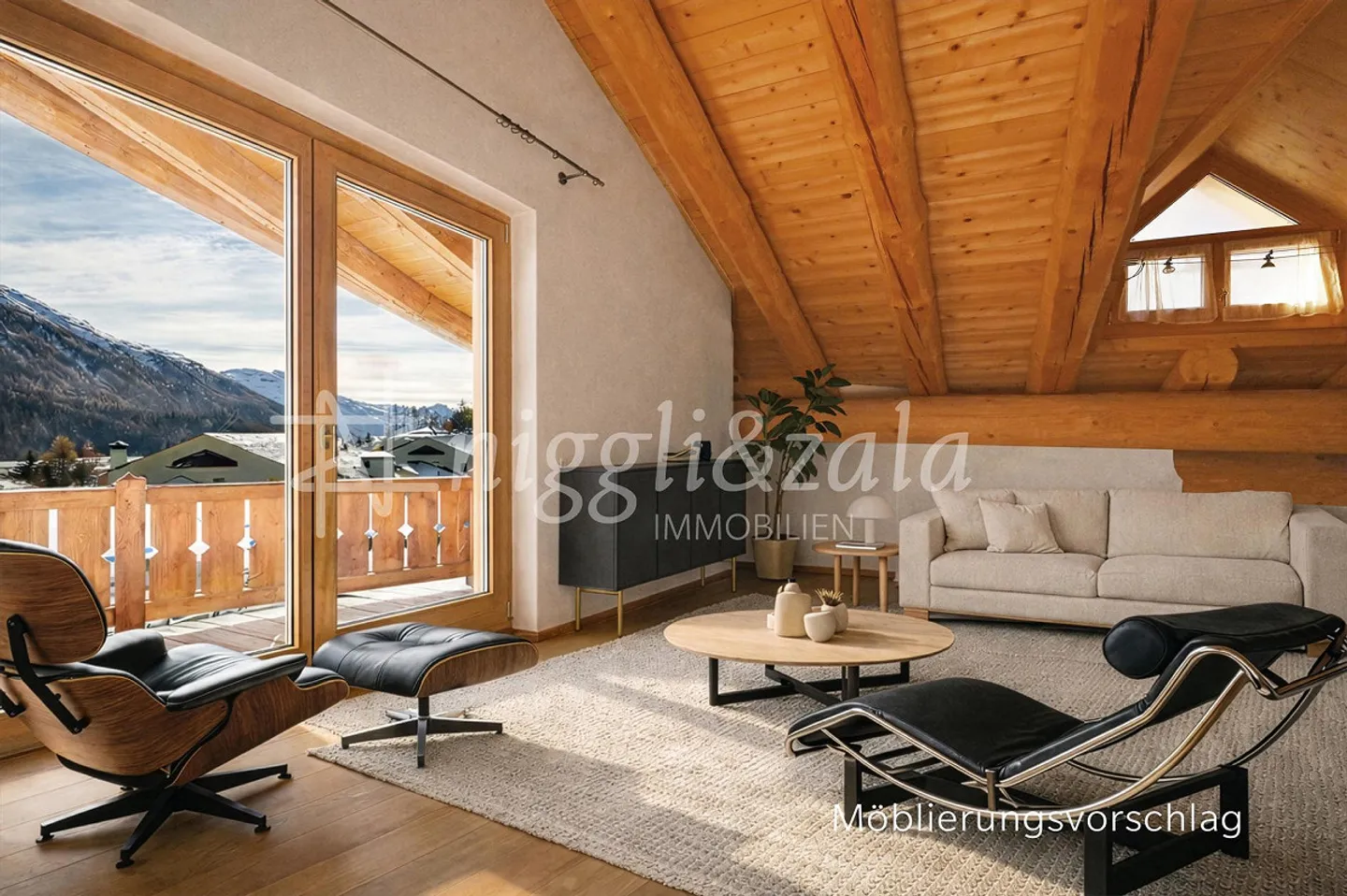 Sunny attic apartment with alpine flair and breathtaking view - Photo 1 of 6