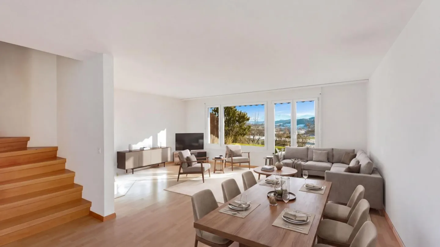 4.5-Room Row End House with Large Garden and Great View - Photo 1 of 12