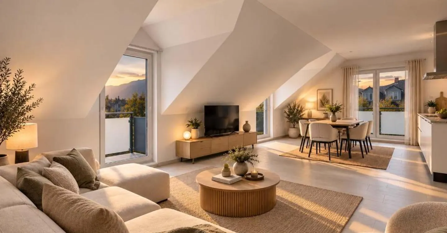 Penthouse apartment with 4.5 rooms and 52 m² of additional attic space - Photo 3 of 5