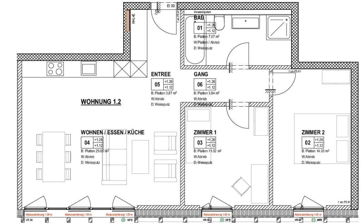 Moderne 3.5-Zimmer-Wohnung im 1.OG - Photo 9 sur 9
