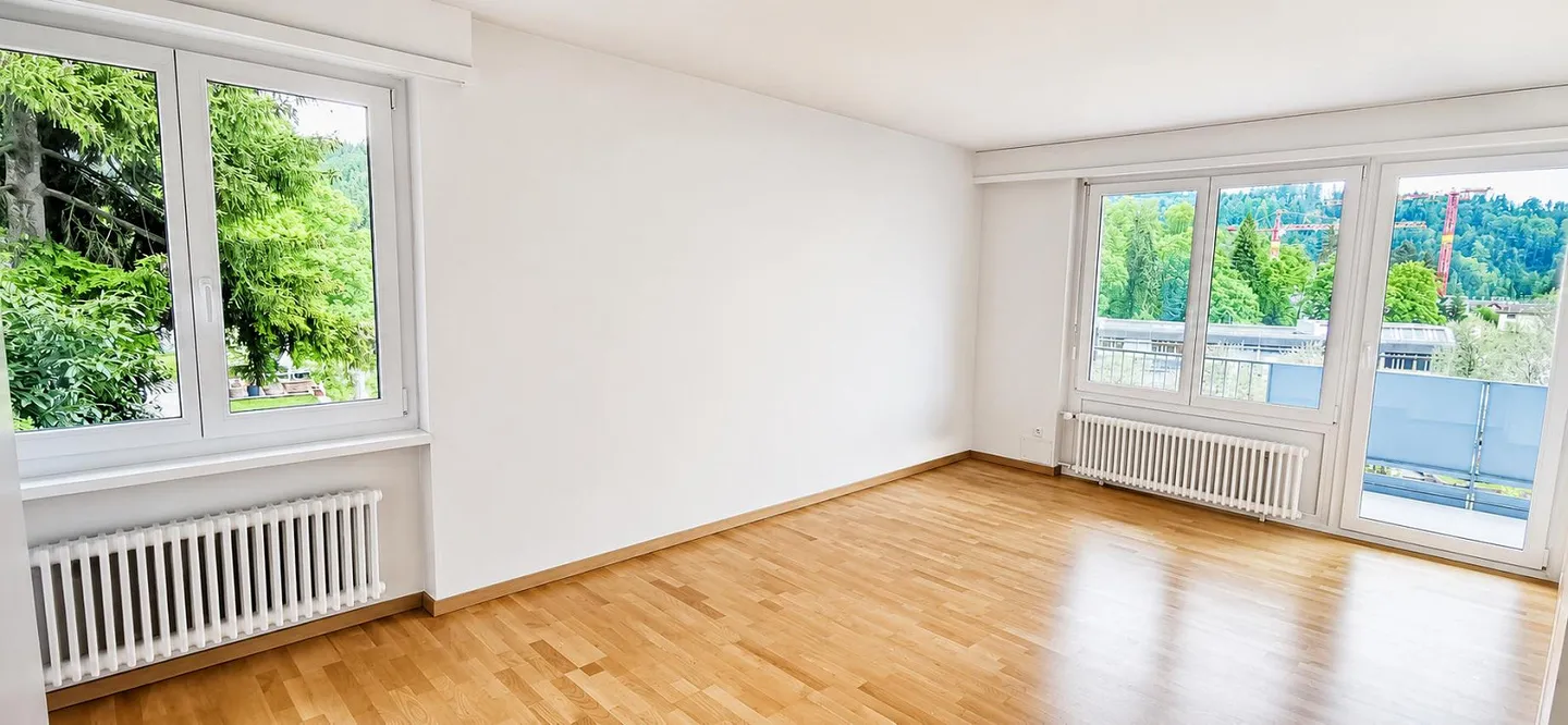 Appartement moderne et lumineux de 3 pièces au rez-de-chaussée surélevé avec un grand balcon - Photo 8 sur 10