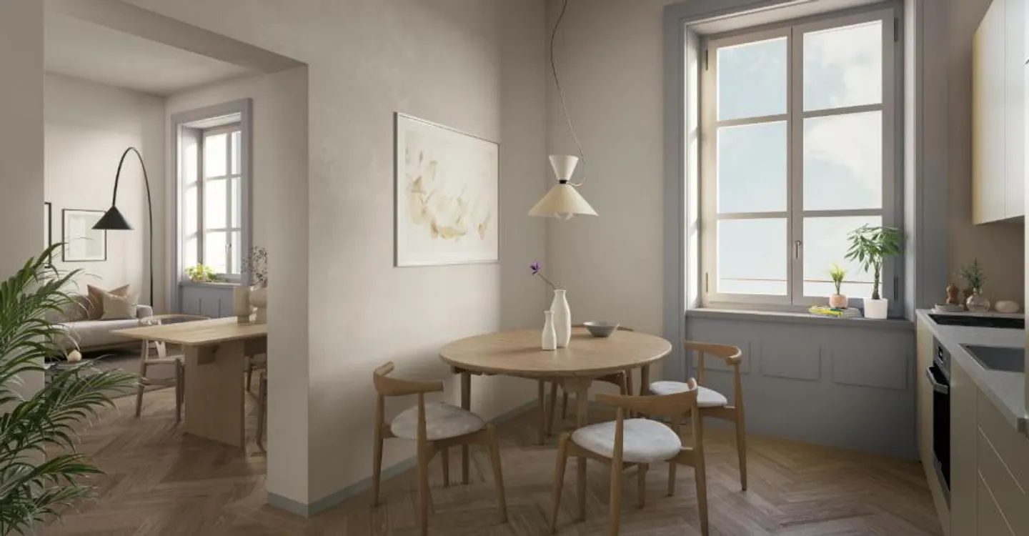 Appartement 3,5 pièces de 95,00 m2 au 2ème étage dans une zone centrale et ensoleillée (App. 6) - Photo 2 sur 2