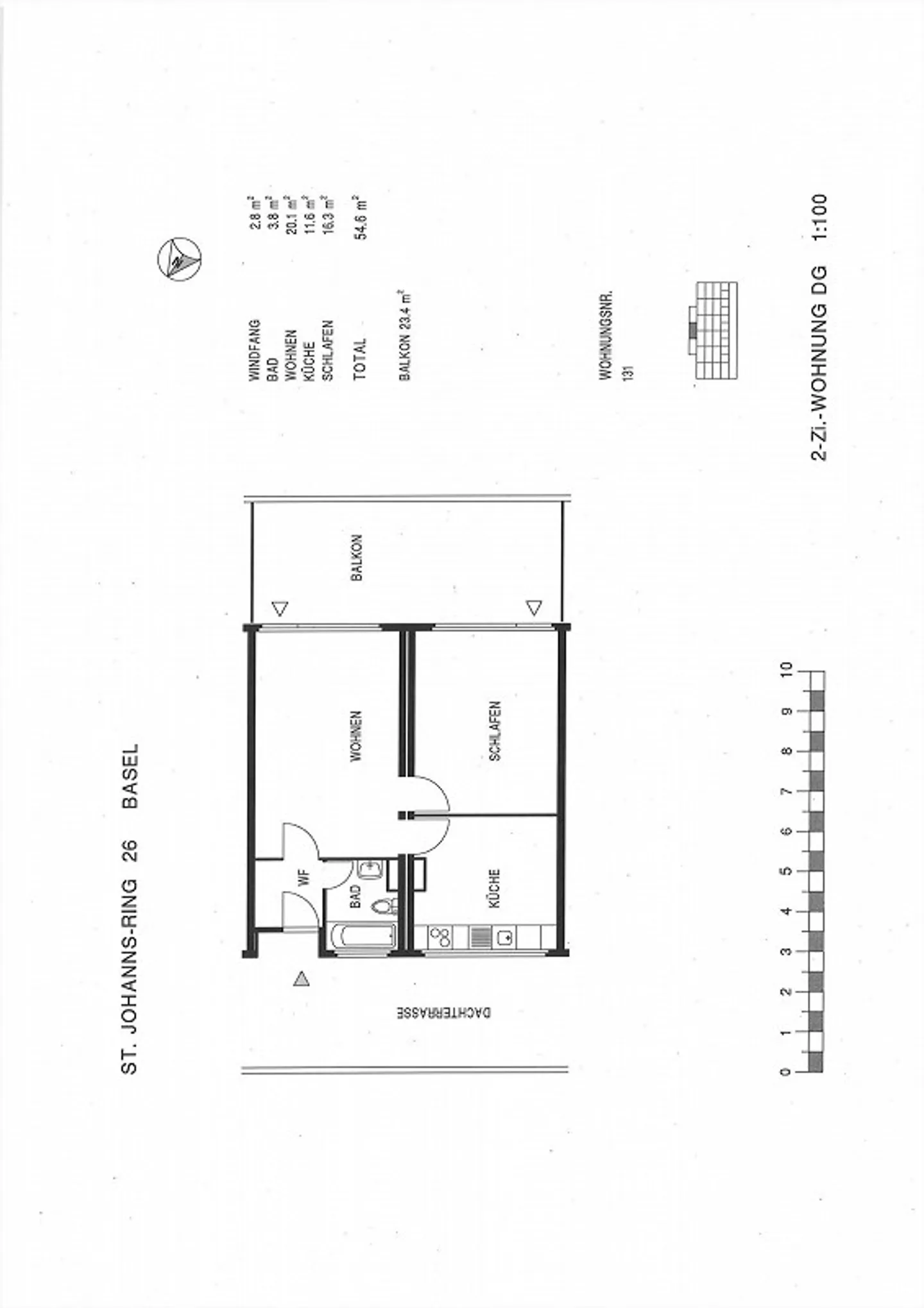 Luminoso appartamento attico con 2 camere (con ascensore) vicino al Biozentrum di Basilea - Foto 6 di 6
