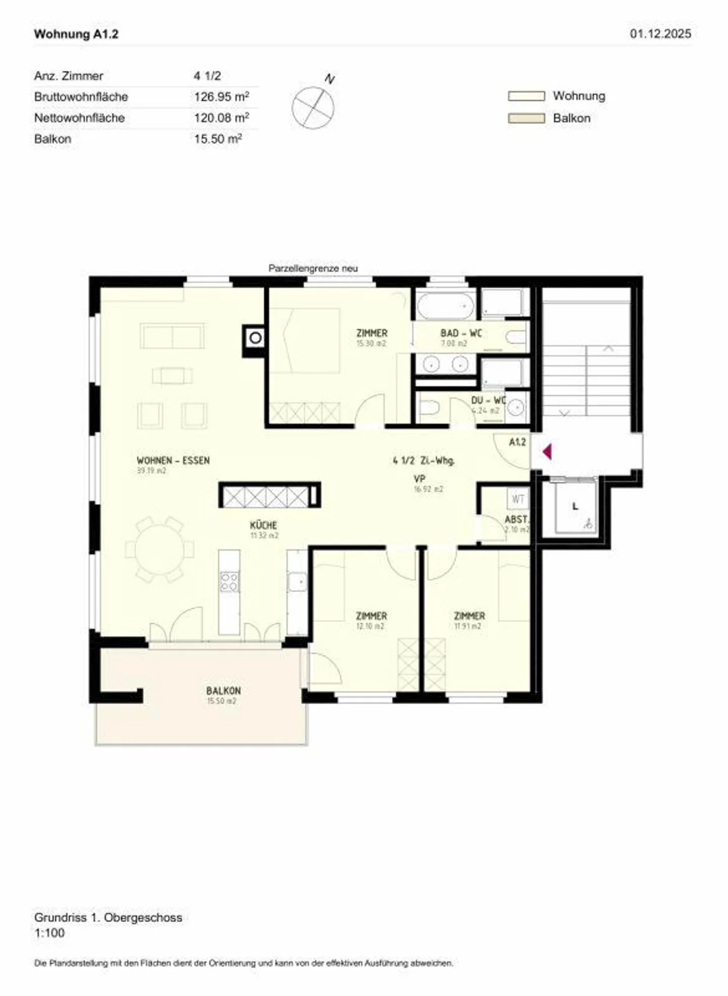 Spacious and Comfortable 4.5-Room Apartment with Modern Charm ... - Photo 9 of 17