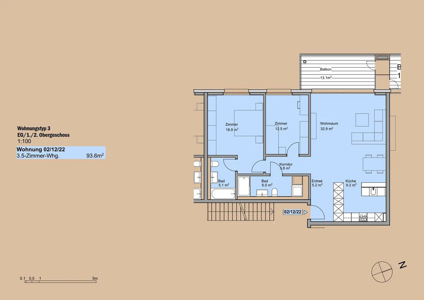 Spacious, modern 3.5-room apartment in Emmen - Photo 9 of 9