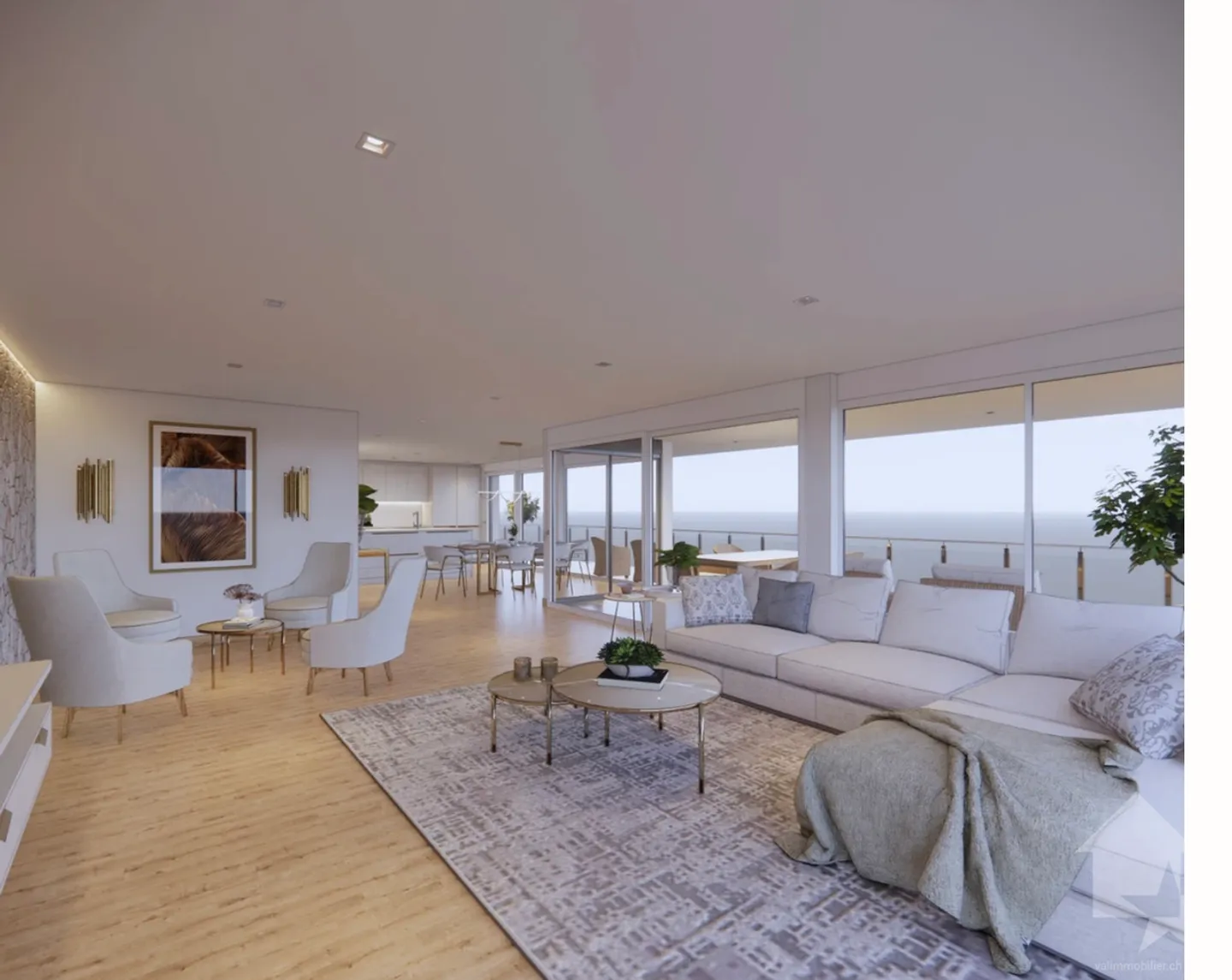 Penthouse of 4.5 rooms very well located with balcony and terrace - Photo 4 of 19