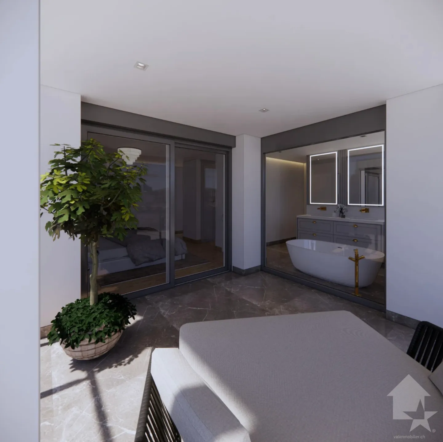 Penthouse of 4.5 rooms very well located with balcony and terrace - Photo 15 of 19