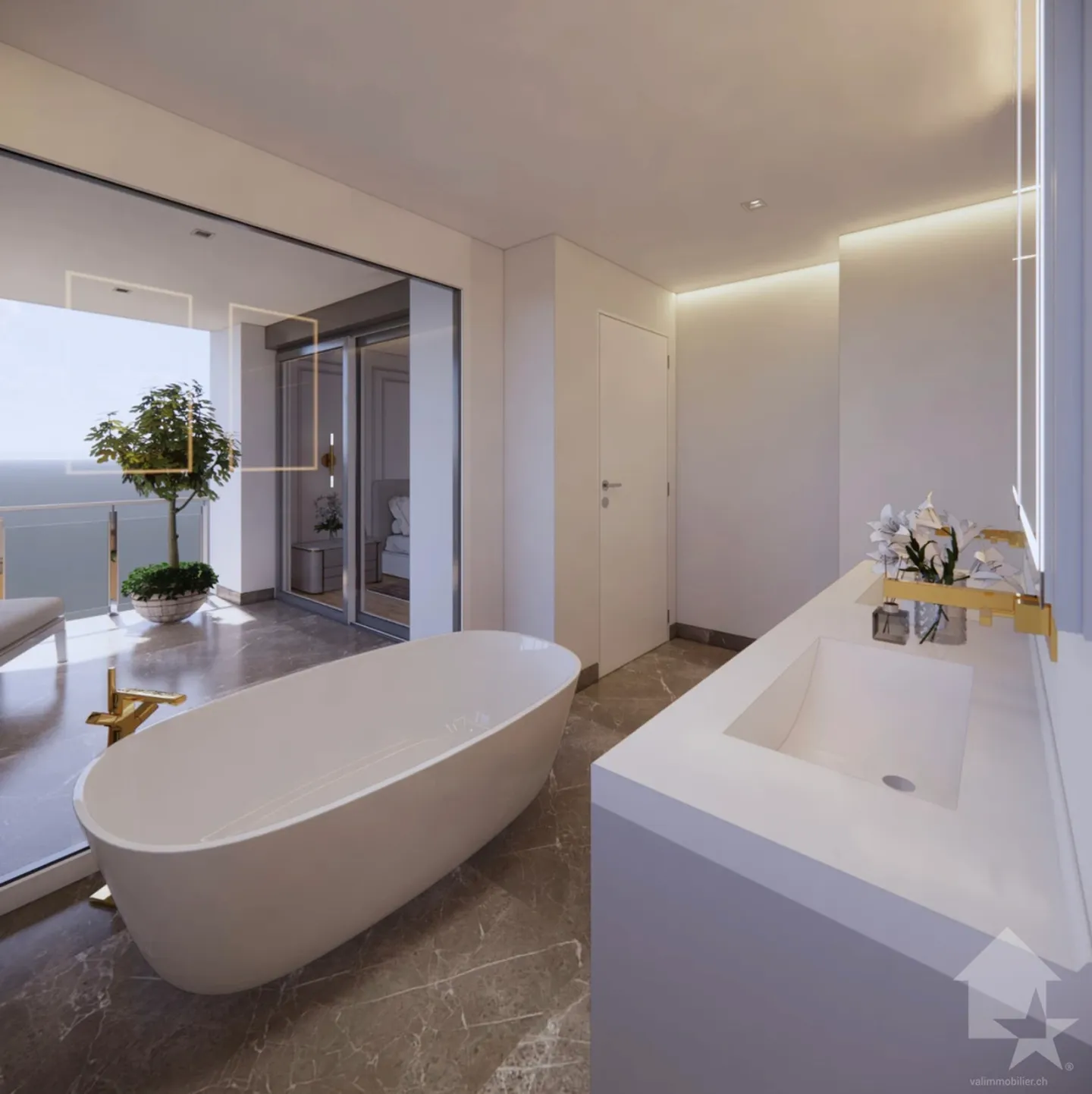 Penthouse of 4.5 rooms very well located with balcony and terrace - Photo 16 of 19
