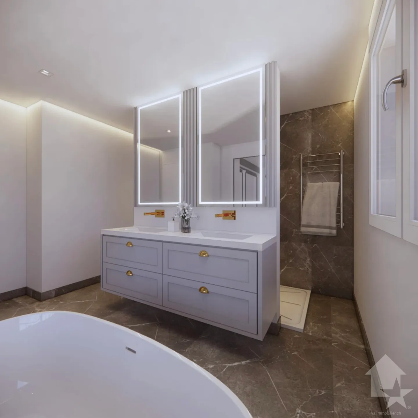 Penthouse of 4.5 rooms very well located with balcony and terrace - Photo 17 of 19