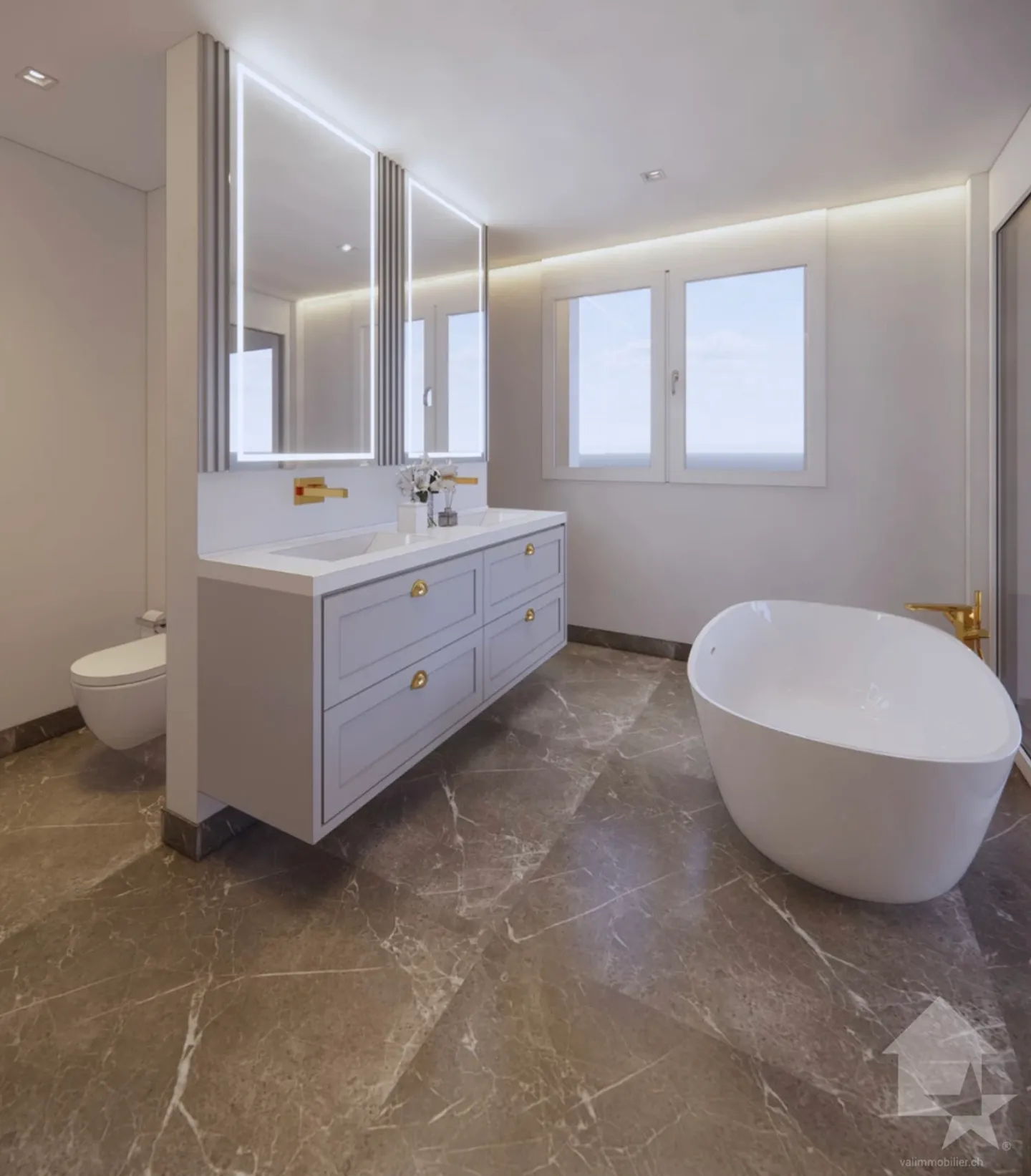 Penthouse of 4.5 rooms very well located with balcony and terrace - Photo 18 of 19