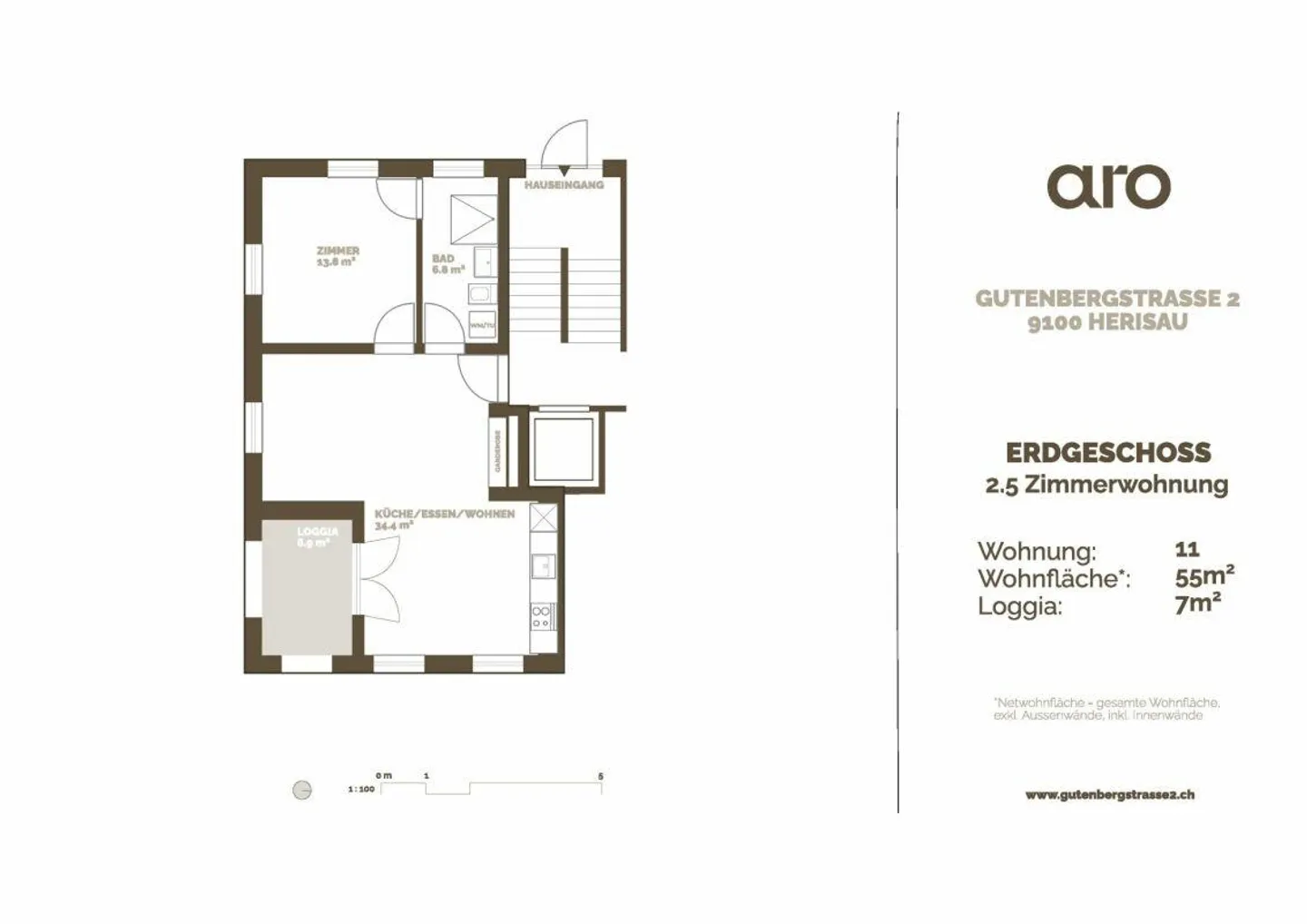 Appartement moderne de 2,5 pièces au centre du village - Photo 8 sur 8