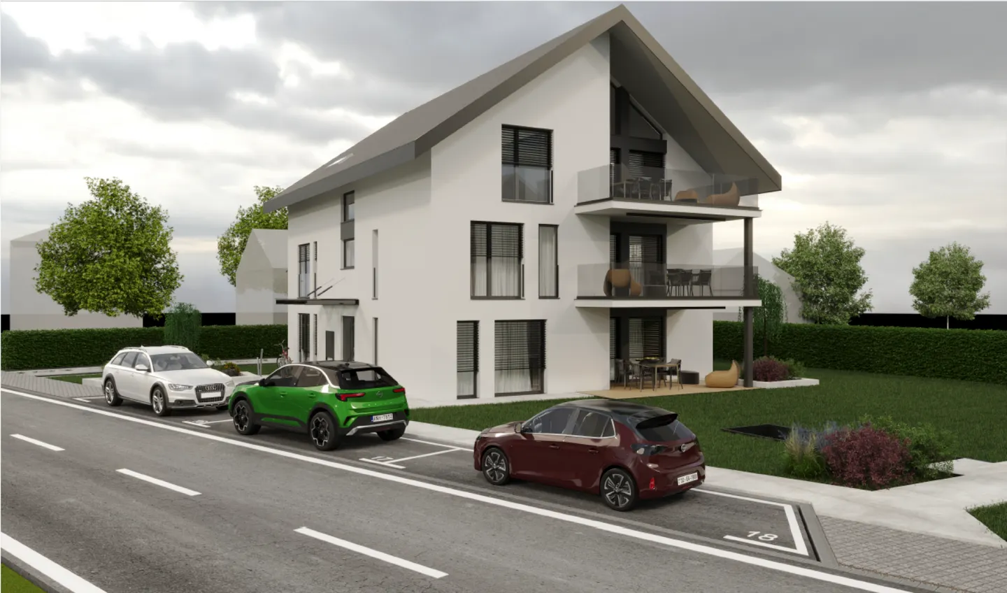 TERRENO CON PROGETTO EDILIZIO MODERNO IN UNA POSIZIONE TRANQUILLA - Foto 2 di 4