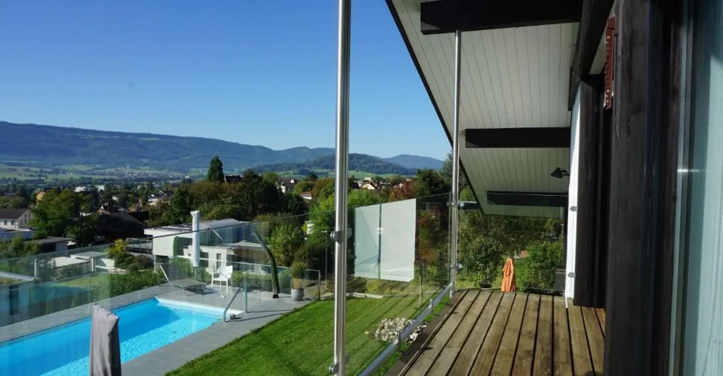 ARI-244 Splendide villa d'architecte avec piscine et vue imprenable sur le hauts de Delémont - Foto 8 von 12