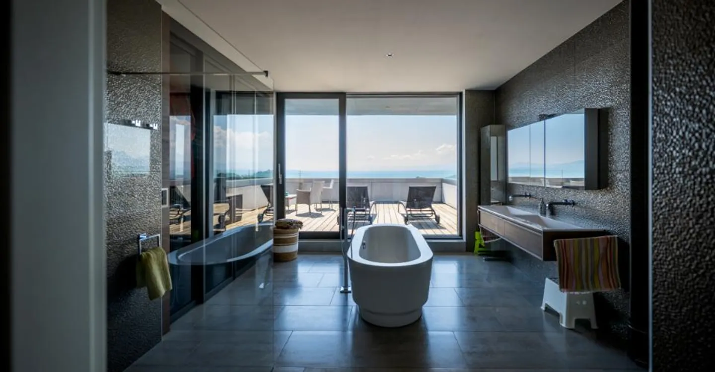 Appartement-villa en attique avec panorama d'exception sur le lac Léman - Foto 11 von 11
