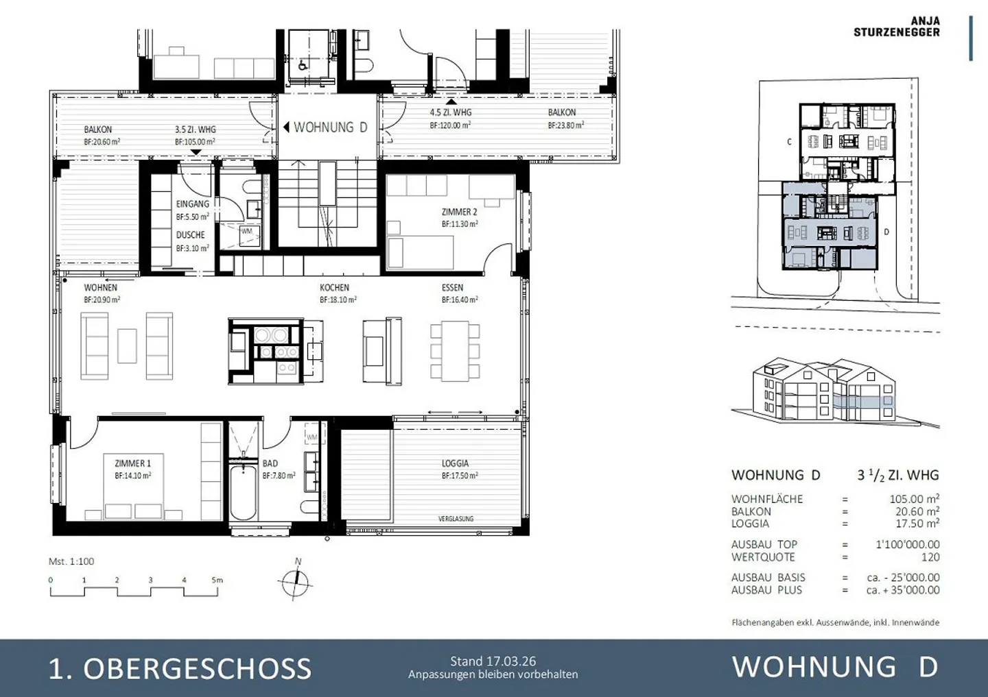 Modern 3.5-room apartment with single-family home flair - Photo 4 of 9