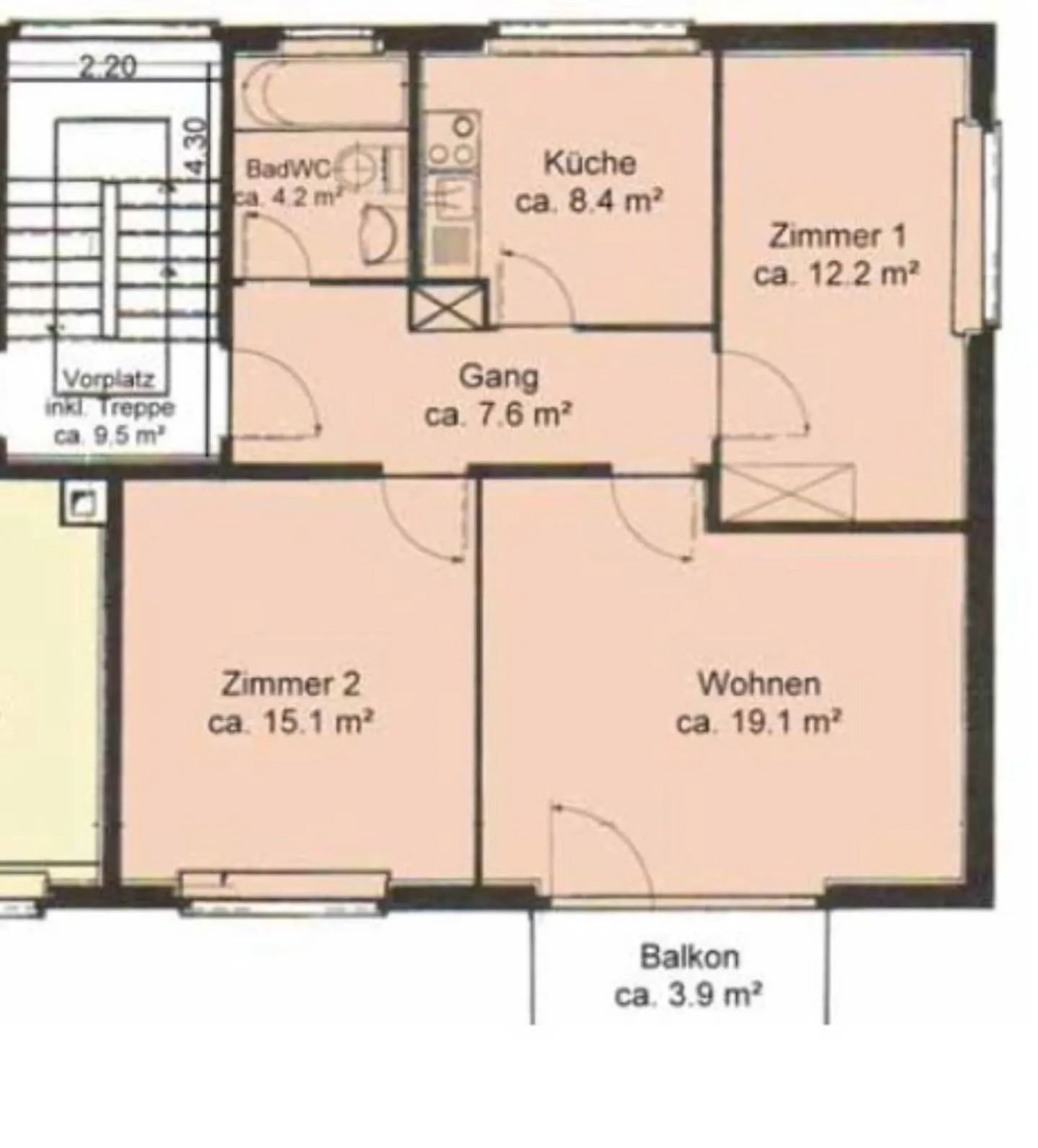 Appartamento 3.5 stanze a buon mercato con nuova cucina e balcone a Waldenburg - Foto 10 di 10