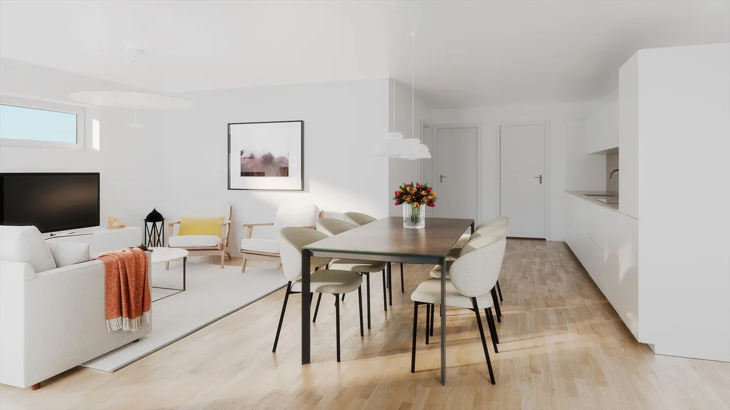 Appartamento moderno di 3,5 locali in nuovo edificio Minergie ad Attalens - Foto 2 di 7