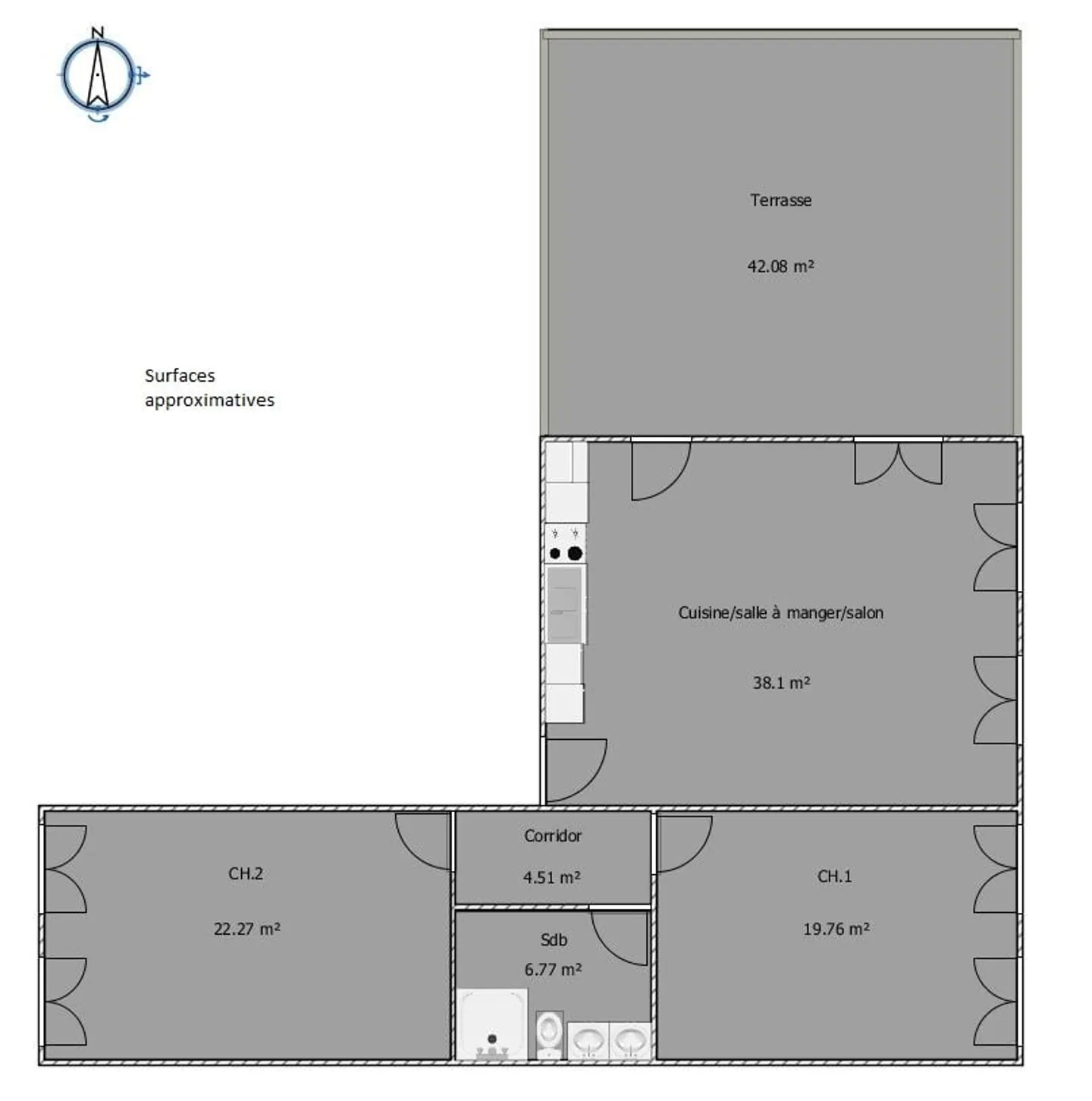 Charming 3.5-room apartment with terrace in Yvonand - Photo 12 of 12