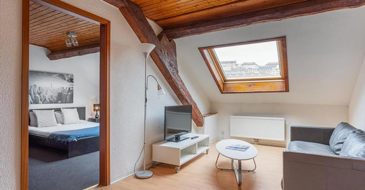 Incantevole appartamento con una camera da letto all'ultimo piano vicino alla stazione ferroviaria di Losanna - Rue du S - Foto 1 di 10