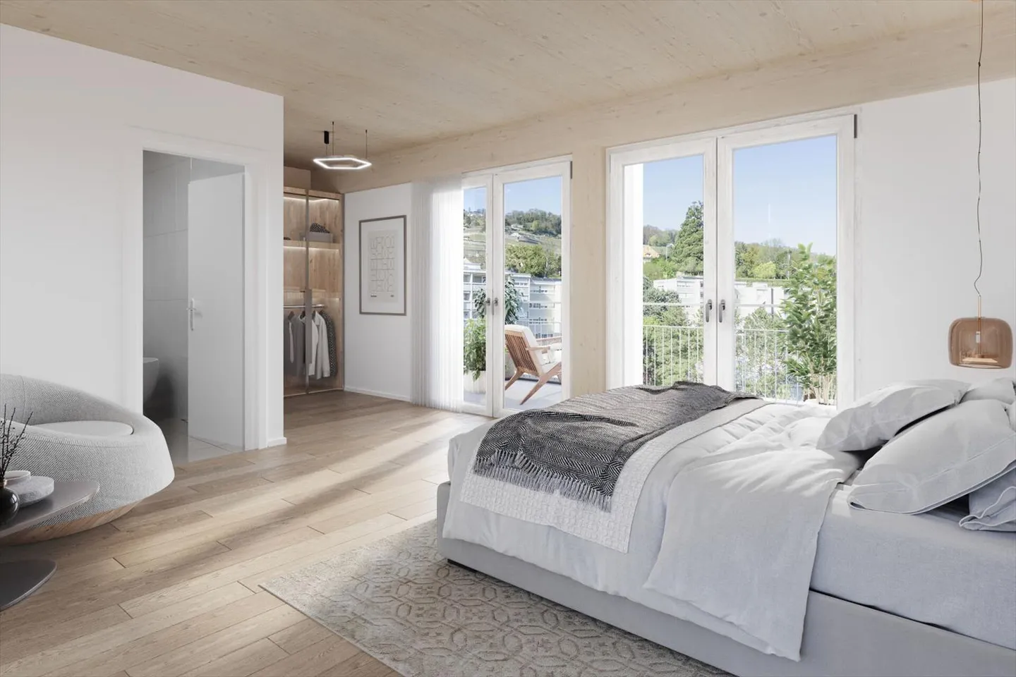 5.5-room penthouse with 42 m² terraces - Photo 3 of 7