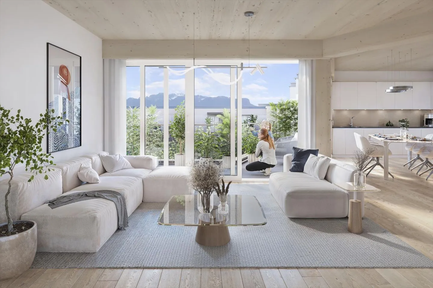 5.5-room penthouse with 42 m² terraces - Photo 1 of 7