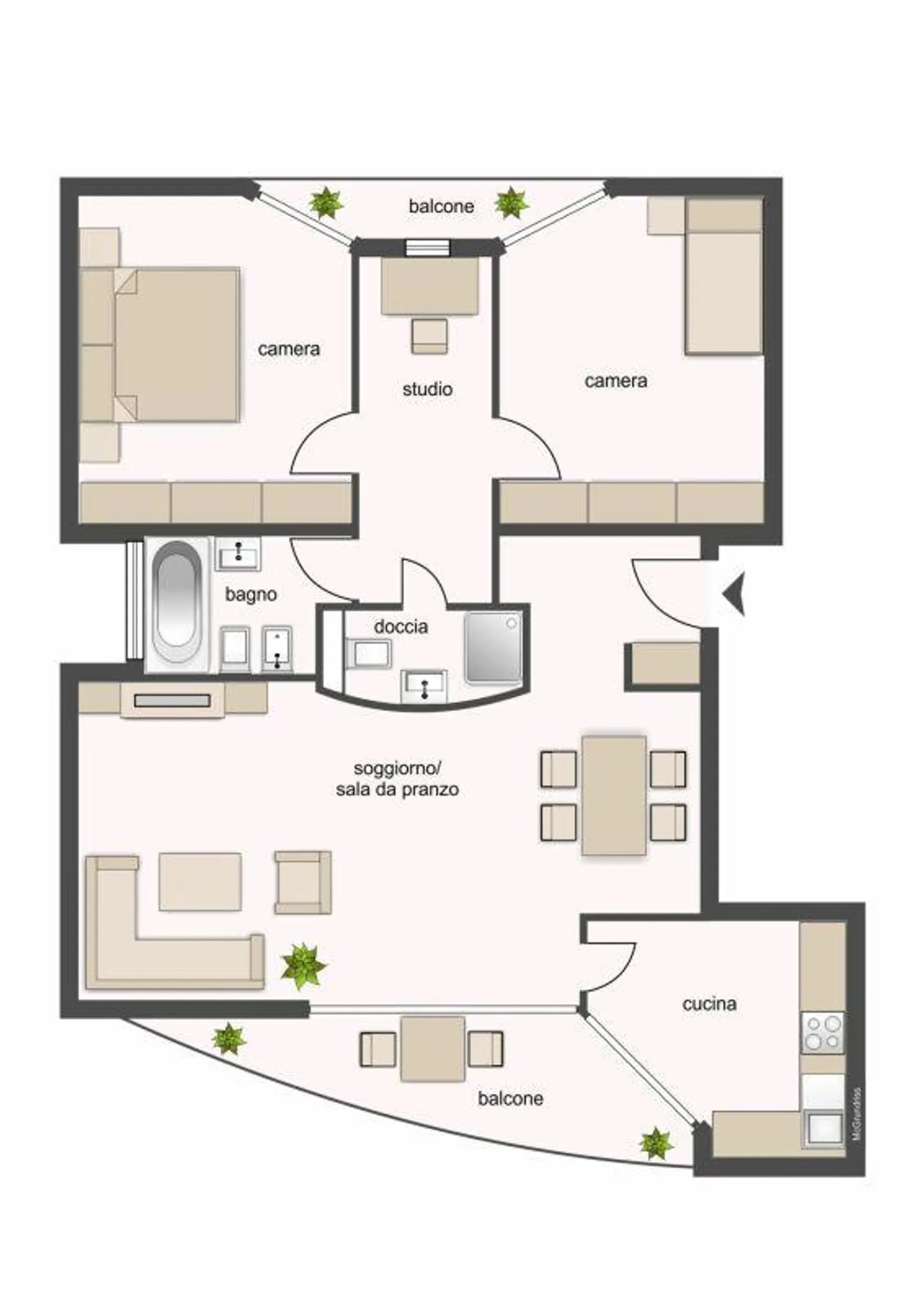 9730, Canobbio, Via Campagna 22a, Wohnung 0222 - Foto 7 von 7