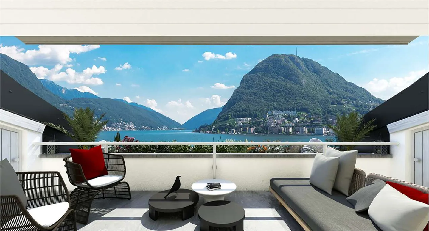 Valuable 5.5-room apartment with lake view in Lugano center - Photo 2 of 4