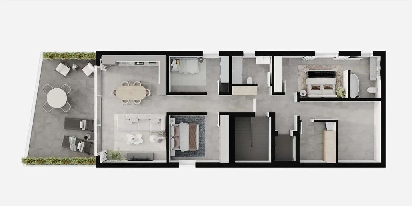 LOCARNO - Penthouse 4,5 grande terrasse et belle vue - Photo 6 sur 8